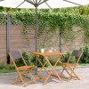 Gossi set mobilier bistro, 3 piese, textil antracit/lemn masiv