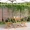 Gossi set mobilier bistro, 3 piese, textil antracit/lemn masiv