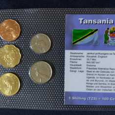 Seria completata monede - Tanzania 1976 - 1992 , 5 monede