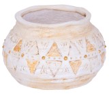 Ghiveci ceramic MagicHome cu mozaic, maro deschis, 36x36x23 cm