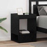 vidaXL Masă laterală 2 pcs Stejar Negru 40 x 40 x 56 cm Lemn compozit 890947