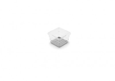 Organizator Curver SISTEMO 1, transparent/gri, 7,5x7,5x5 cm, pentru sertar foto