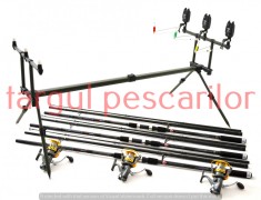 Kit crap din 3 lansete NEXT Carp 3,9m cu 3 mulinete KT 5000A cu 9 rulmenti foto