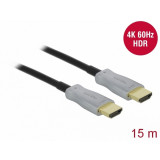 Cablu optic activ HDMI 4K60Hz HDR T-T 15m, Delock 85012