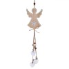 Ornament Suspendabil Crăciun, Model &Icirc;ngeraș, Lemn, Bej, 42cm, Oem