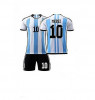 Echipament Fotbal Copii Messi Argentina (11-14 Ani) - Tricou, Short, Jambiere