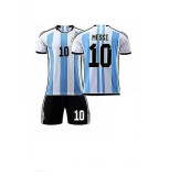 Echipament Fotbal Copii Messi Argentina 4-14 Ani: Tricou, Short, Jambiere - Set Complet