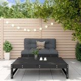 Gossi set mobilier relaxare gradina, 2 piese, negru, lemn masiv pin