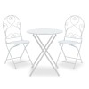 Set Masa si Scaune Gradina Walen 3 Piese Negru - Alb