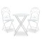 Set Masa si Scaune Gradina Walen 3 Piese Negru - Alb