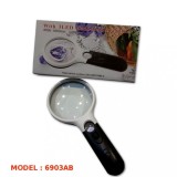 Lupa profesionala cu iluminare LED-uri pe baterii si doua lupe incorporate