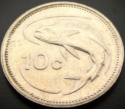 Moneda exotica 10 CENTI - MALTA, anul 1986 * cod 1118 foto