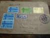 Plic filatelic circulat Cipru-Germania, 1971, recomandat, francatura multipla