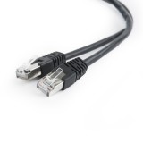 PATCH CORD FTP GEMBIRD Cat5e, cupru-aluminiu, 1 m, negru, AWG26, ecranat &quot;PP22-1M/BK&quot; (timbru verde 0.08 lei)