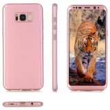 Husa Full Cover 360&deg; (fata + spate) pentru Samsung Galaxy S8, Rose Gold