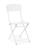 Cumpara ieftin Set 2 scaune gradina otel alb Yasmine 44x50x85h
