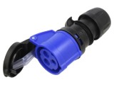 Conector Alimentare AC PCE 2139-6, Mufă Mamă 230VAC 3 pini 2P PE pe Cablu