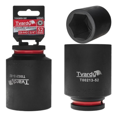 Cheie tubulara de impact in 6 puncte, 3 / 4&amp;quot;, 52 mm, Cr-Mo, Tvardy T00213-52 foto