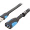 Cablu USB 3.0 A-A 2m Negru-Alb