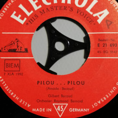 Gibert Becaud – Galilee/Pilou…Pilou (1969/Electrola/RFG) - Vinil Single pe '7/NM