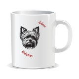 Cana personalizata cu mesaje pentru iubitorii de caini, Iubesc Yorkshire