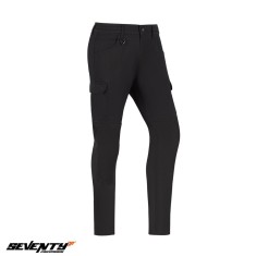 Pantaloni pentru scuter - motocicleta barbati Urban Seventy vara model SD-PC24 Teide Cargo culoare: negru Negru XXL
