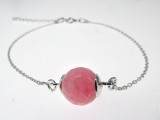Cumpara ieftin Bratara Argint 925 cu Jad Roz Fatetat 8mm, 16.5cm + extensie 4cm