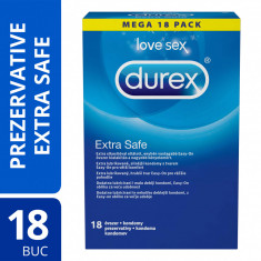 Prezervative Extra Safe, 18 bucăți, Durex