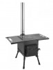 Sobă Camping Pliabilă cu Plită și Horn, Lemne/Cărbuni, 108cm, 9kg. Grătar, &Icirc;ncălzire Cort, Outdoor