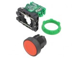 Comutator Acționat prin Apăsare 22mm Roșu
