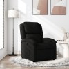 VidaXL Fotoliu rabatabil, negru, material textil