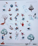 Danemarca 2009 iarna,jocuri de iarna , zăpadă serie 8v adeziv nestampilat