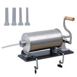Cumpara ieftin Aparat Umplut Carnati Grunberg GR3182, 3 Kg, Inox Alimentar, Orizontal, 4 Palnii (15/19/22/25mm), Baza Metalica