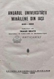 Anuarul Universitatii Mihailene din Iasi 1930-1935 - 1936 - Traian Bratu (M183)