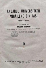 Anuarul Universitatii Mihailene din Iasi 1930-1935 - 1936 - Traian Bratu (M183)