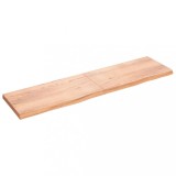Cumpara ieftin Blat de masă maro 200x50x(2-6) cm, lemn masiv stejar tratat