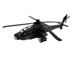 Macheta elicopter militar Apache metal 20 cm lumini sunete si mecanism pull back