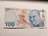 bnk bn Turcia 100 lire (2017) circulata