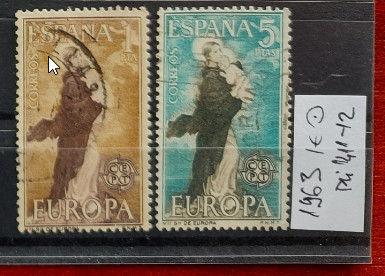 TS21 - Timbre serie Spania 1963 Mi1411-12