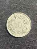 Moneda 10 rappen 1931 Elvetia, Europa