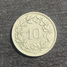 Moneda 10 rappen 1931 Elvetia