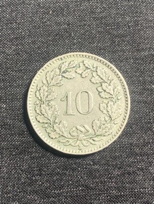 Moneda 10 rappen 1931 Elvetia foto