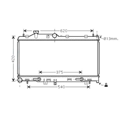 Radiator racire Subaru Legacy, 06.2005-06.2009 Motor 2, 0 110kw; 2, 0 T 121kw Benzina, tip climatizare Cu/fara AC, cutie automata, diametru intrare/i foto