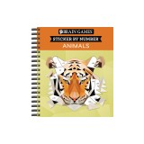 Brain Games - Sticker by Number: Animals (2 Books in 1 - Geometric Stickers)