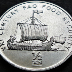 Moneda FAO 1/2 CHON - Coreea de Nord, anul 2002 *cod 3603 B - UNC DIN FASIC!