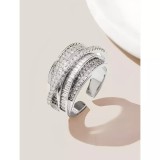 Cumpara ieftin Inel Ajustabil cu Zirconiu, argintiu - 344284