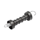 Maner poarta pentru gard electric, negru, cu carlig si arc mare Mezofarm