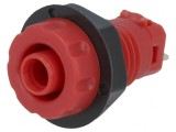 Soclu banană 4mm 30A 1kVDC roșu, CLIFF