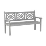 Cumpara ieftin Banca de gradina din lemn gri FABLA 150x58x88 cm