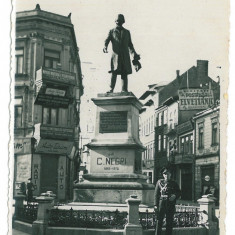 448 - GALATI, statue Costache Negri, Romania - old PC, real Photo - unused 1941